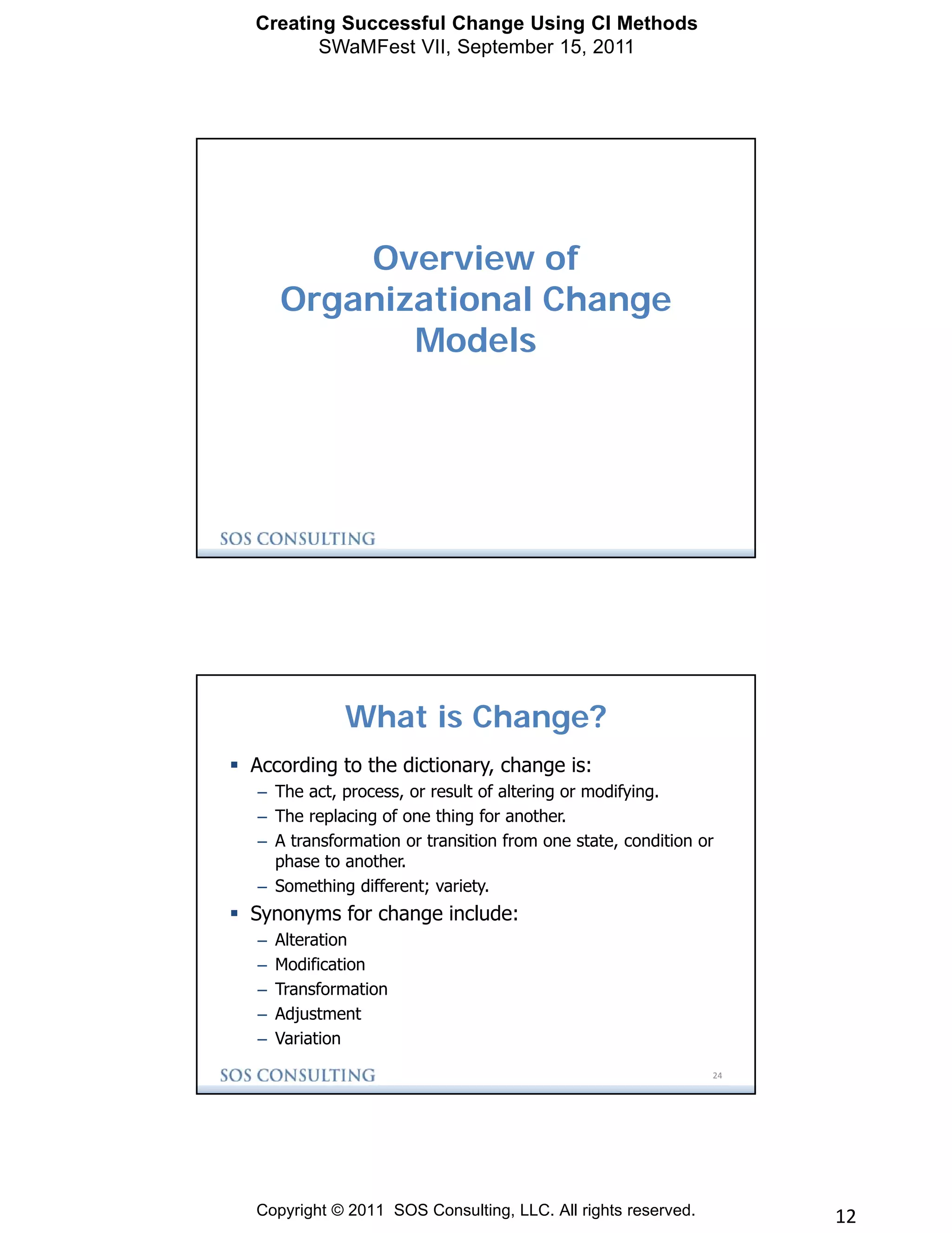 Creating Successful Change Using Continuous Improvement Methods | PDF