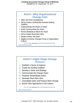 Creating Successful Change Using Continuous Improvement Methods | PDF