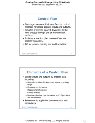 Creating Successful Change Using Continuous Improvement Methods | PDF