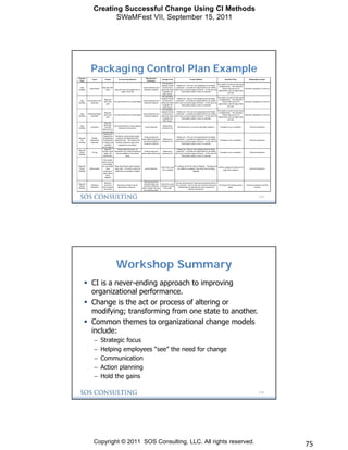 Creating Successful Change Using Continuous Improvement Methods | PDF