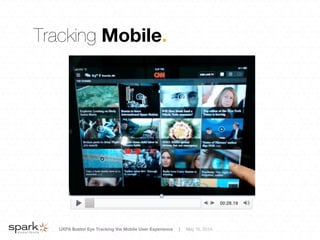 UXPA Boston Eye Tracking the Mobile User Experience | May 15, 2014
Tracking Mobile.
 