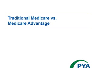 Traditional Medicare vs.
Medicare Advantage
 