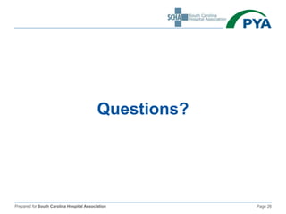Prepared for South Carolina Hospital Association Page 26
Questions?
 