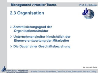  Vertrauen ist schwierig zu vermitteln