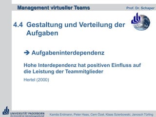  besser die Arbeitsteiligkeit einer Aufgabe