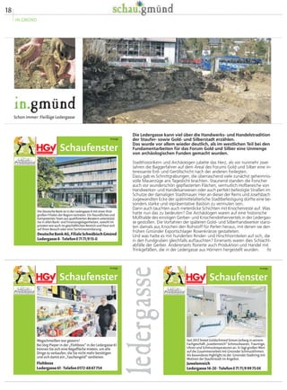 ) 
Mit allen Sinnen kreativ dabei 
to ist im Bezirksamt und im Pfarramt Lindach 
zu sehen. Gemeinsame Projekte und Begeg-nungen 
sind Programm, mit dem Ziel, einen 
bruchlosen Übergang in die Schule zu unter-stützen 
und die Kinder sowohl im kognitiven 
als auch in den emotionalen und sozialen Bil-dungsbereichen 
zu fördern. 
Am Lindachtag sind Gartenschaugäste auf 
eine „kreative Insel“ eingeladen: „Die Seele 
baumeln lassen, sich von Natur und Naturma-terial 
zu kreativem Tun inspirieren zu lassen, 
sinnlich erfassen, nebenbei Ökologisches in-tuitiv 
wahrnehmen“. 
„Wenn wir in uns einen ruhigen, offenen Ort 
schaffen und die Intuition in diesen Raum las-sen, 
befähigen wir uns, das Wesen der Dinge 
zu hören, zu sehen oder zu fühlen“ – hat 
Wendy Palmer gesagt. 
Mit einem gemeinsamen musikalischen Auf-tritt 
der drei Einrichtungen des Bildungshau-ses 
auf der Veranstaltungsbühne im Himmels-garten 
um die frühe Mittagszeit grüßen die 
Lindacher Kinder alle Besucher mit einem 
„Strauß bunter Melodien“. bt 
Zur besseren Verzahnung von Schule und 
Kindergarten wurde 2009 das Lindacher 
Bildungshaus ins Leben gerufen. Seither 
arbeiten die Grundschule und die beiden 
Kindergärten noch enger zusammen. Für 
die Zukunft ist die Weiterentwicklung zu 
einem Familienzentrum vorgesehen. 
Durch Aktivitäten und Kunst in und mit der 
Natur will das Bildungshaus Lindach Besu-chern 
am Lindachtag der Gartenschau Sin-neseindrücke 
und Wahrnehmungserlebnisse 
ermöglichen, für Naturzusammenhänge sen-sibilisieren 
und für die Natur begeistern. 
Im Bildungshaus Lindach arbeiten Evangeli-scher 
Kindergarten, Städtischer Kindergarten 
Am Eichenrain und Eichenrainschule eng zu-sammen. 
Im institutionsübergreifenden The-menzimmer 
begegnen sich Kinder aus Schule 
und Kindergärten auf vielfältige Weise und 
arbeiten derzeit am Thema „Gartendetekti-ve“. 
Eine Kunstausstellung der drei Einrich-tungen 
„bunt gesät zwischen Himmel und 
Erde“ in Anlehnung an das Gartenschaumot-schau- 
gmuend.de 
Wellnessmassagen 
Cornelia Sperrle 
IHK geprüfte Wellnesstherapeutin 
Robert-Koch-Str. 34 ▪ Schwäb. Gmünd-Lindach 
( 07171 / 999 6582 • info@connys-wellnesstle.de 
www.connys-wellnesstle.de 
Termine nach Vereinbarung! 
Steg- und Wellplatten 
Balkon-  Fassadenplatten 
Profile  Zubehör 
Kunststoffbearbeitung 
	
 