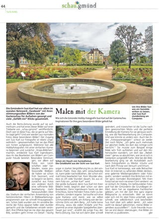 Landfrauen 
als Dienstleister 
Im Café herrschte tagtäglich Hochbetrieb 
ANZEIGEN 
was länger im Gelände aufhielt. Einzelne Ver-eine 
hatten Besonderes zu leisten in Form von 
Sonderbewirtung von ganzen Gruppen. So 
war zum Beispiel eine 80-köpfige Austausch-schülergruppe 
mit belegten Broten zu versor-gen, 
unter ihnen deutsche, französische, ita-lienische 
und türkische Jugendliche. Bei ei-nem 
Aktionstag brachten sich türkische Frau-en 
mit ihren Brotaufstrichen ein und es wurde 
eine Kooperation mit türkischen Frauen auf 
den Weg gebracht, die auch beim Besuch von 
Ministerin Öney im Treffpunkt BW Beachtung 
fand. Drei Großveranstaltungen wurden 
durchgeführt, ein Landfrauen-Sterntreffen 
am 24. Mai mit 800 Besuchern und der Kreis-landfrauentag 
am 28. Juni mit einem Vortrag 
von Schwester Teresa Zukic und 500 Besu-chern 
auf der Sparkassenbühne. Am 15. Juli 
fand im CCS ein Internationaler Frauenkon-gress 
statt, wobei die Kreislandfrauen für die 
Verköstigung der rund 400 Gäste sorgten. 
lediglich Kaffee und Kuchen vor. Im Laufe der 
Zeit passten sich die Landfrauen der Nachfra-ge 
ihrer Besucher an und mischten Erfri-schungsgetränke, 
erweiterten die Auswahl 
auf Brote mit Aufstrich, Fladen und Pizza. 
Ganz spontan wurde auch schon einmal ein 
Hefeteig angerührt und frisch gebacken, 
wenn zu erkennen war, dass der Vorrat zur 
Neige ging. Auch männliche Hilfe stellte sich 
ein, beim Abwasch beispielsweise oder beim 
Transport, denn es war auch eine logistische 
Großleistung und es war für manche Land-frau, 
als ob sie einen Geschicklichkeitspar-cours 
zu bewältigen hätte, wenn sie zwischen 
geparktem Fahrzeug und Küchenpavillon 
hin- und herpendelte, mit Kuchenschachteln 
beladen. Ein ausdrücklicher Dank der Land-frauen 
gehört den Ehrenamtlichen an den 
Eingängen, die immer kooperations- und 
hilfsbereit waren und oftmals ein „Auge zu-drückten“ 
wenn sich ein Landfrauen-Auto et- 
Den ehrenamtlichen Einsatz der 
20 Ortsvereine der Kreislandfrauen auf 
der Landesgartenschau in reinen Zahlen 
auszudrücken, scheint angesichts der ho-hen 
Besucherzahlen beinahe unmöglich 
Fest steht aber, dass in den 166 Tagen der 
Gartenschau über 13 000 Stunden ehren-amtliche 
Arbeit direkt vor Ort geleistet wur-den, 
nicht berücksichtigt ist hierbei die Zeit 
für die Vorbereitungen wie den Einkauf oder 
das Kuchenbacken. Besonders bei Letzterem 
berichten die einzelnen Ortsvereine viel Posi-tives. 
Da gab es unerwartete Unterstützung 
aus der Dorfgemeinschaft oder von Vereins-fremden 
beim Backen und Organisieren. Je-den 
Tag arbeiteten mindestens 13 Frauen am 
Stand, am Wochenende waren es mehr als 
fünfzehn, so dass in einer Woche rund ein-hundert 
Personen für die Bewirtung der Gäs-te 
gesorgt haben. Das Angebot sah zu Beginn 
42 
LANDFRAUEN 
Vor ihrer Aktionshütte hatten die 
Landfrauen ein überdimensionales 
Mühlespiel aufgebaut, das gerne 
genutzt wurde und auch viele 
Zuschauer anlockte. 
landfrauen Osterlängstraße 55 · 73527 Schwäbisch Gmünd 
Schön war´s! Wir sind voll auf die 
Landesgartenschau abgefahren! 
FON (0 71 71) 18 15 75 · FAX (0 71 71) 87 76 20 · Mobil (01 72) 76 249 86 
E-Mail: reiner.wiersdorf@t-online.de 
 