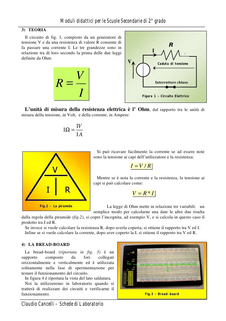 Lab.2M_La legge di Ohm