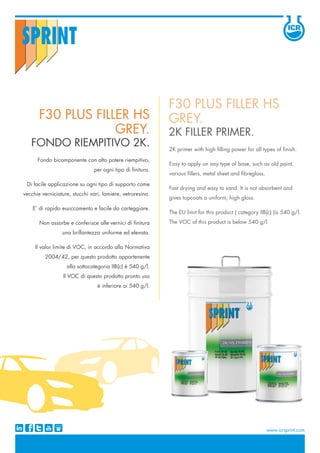 5kg Set 2K Acrylic Filler Grey 2K Primer Rust Protection Acrylic Filler