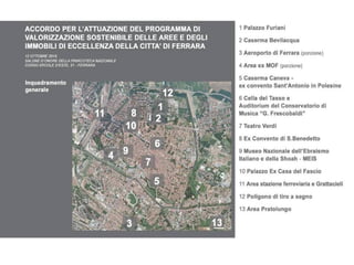 L'accordo di Programma per la valorizzazione e razionalizzazione del patrimonio immobiliare pubblico di pregio nel centro storico di Ferrara