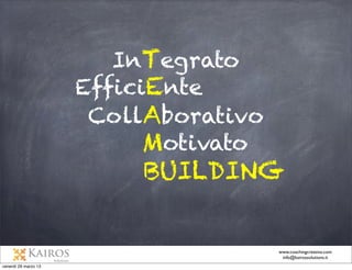 Per affrontare le nuove
sﬁde sosteniamo il team
attraverso le 5 fasi del
processo creativo

 