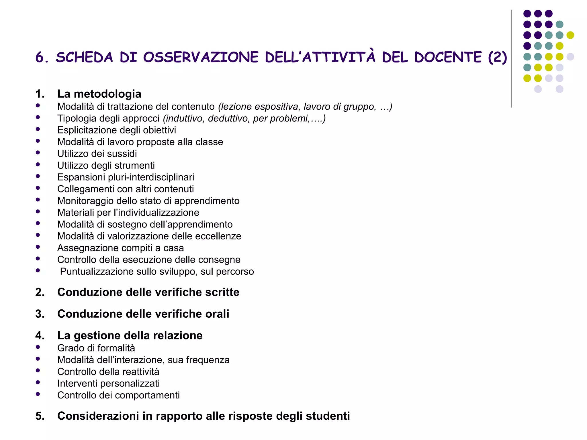 Schede Di Osservazione PPT Schede Di Osservazione PPT