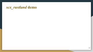 14
scx_rustland demo
 