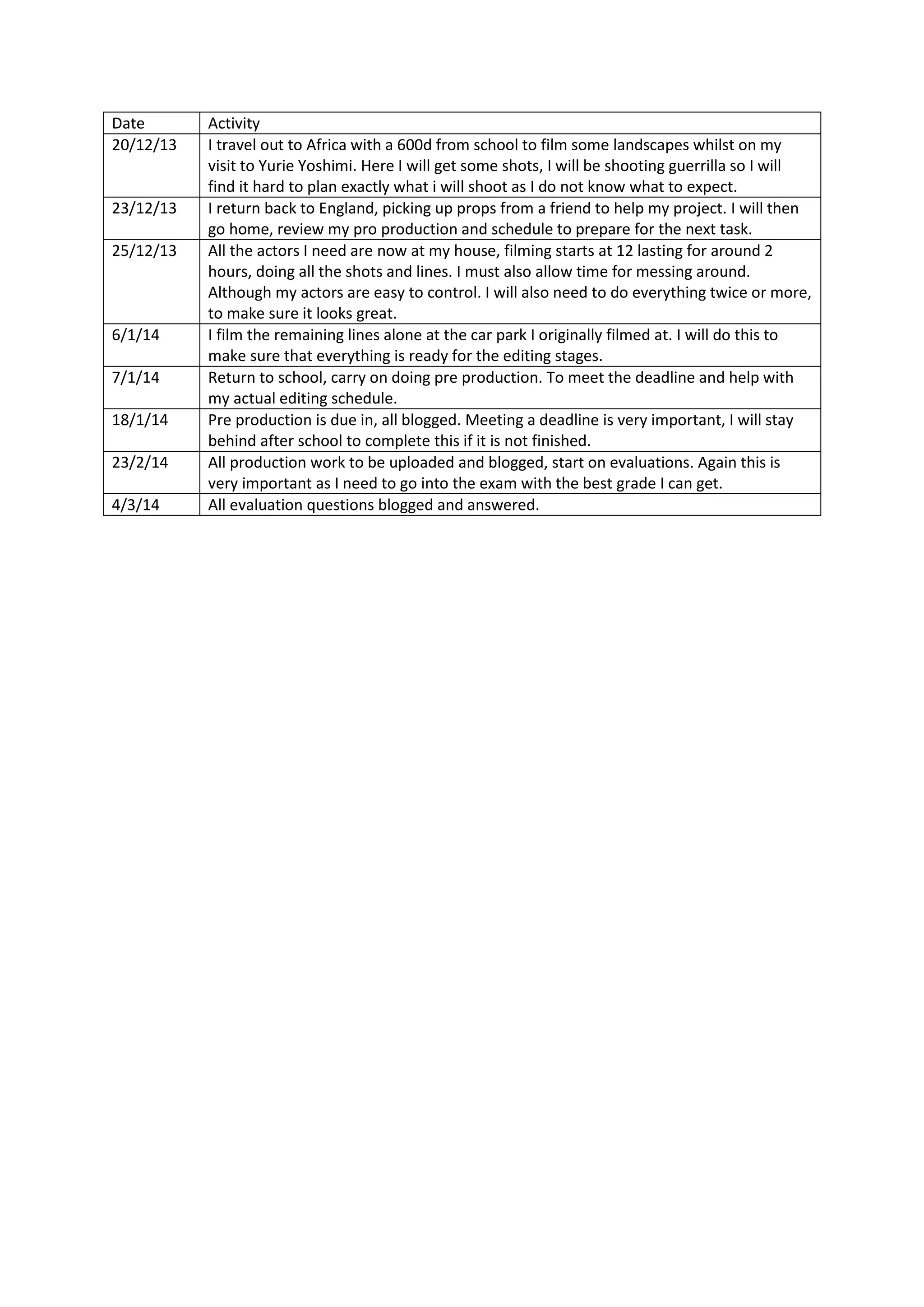 Schedule PDF