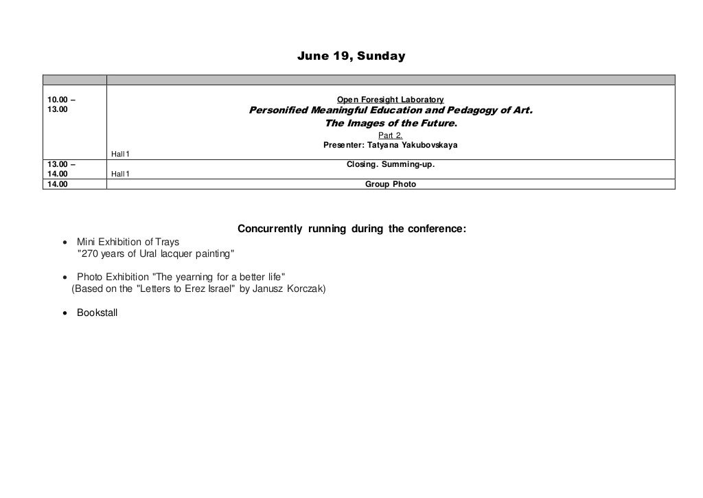 Schedule