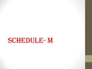 Schedule- M
 