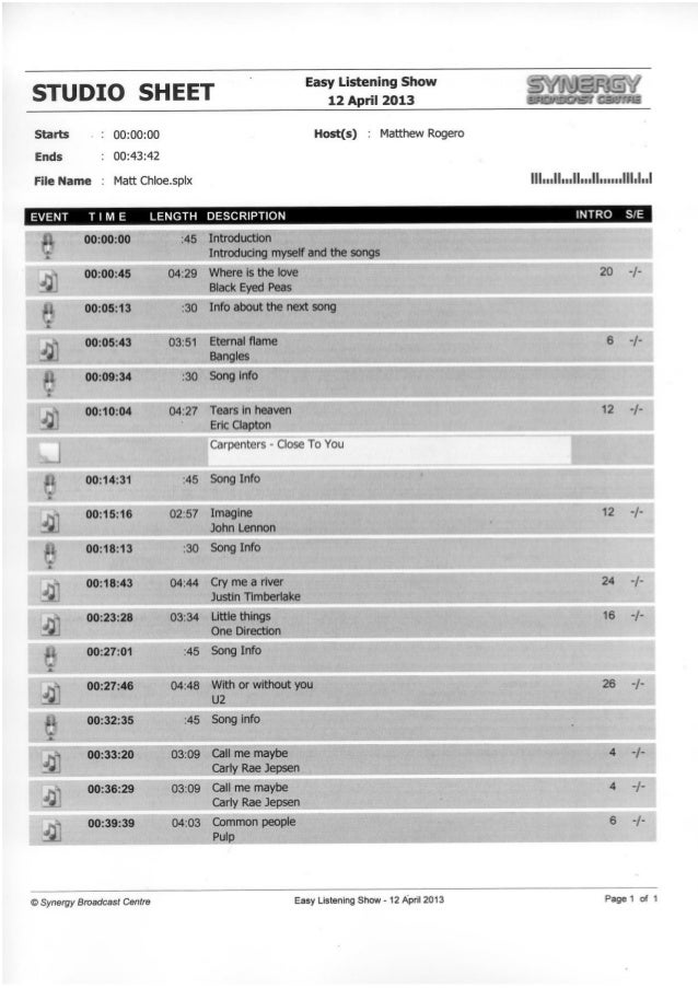 Schedule 1
