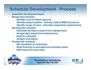 Schedule Development