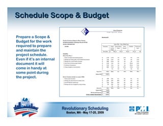 Schedule Development