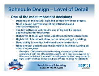 Schedule Development