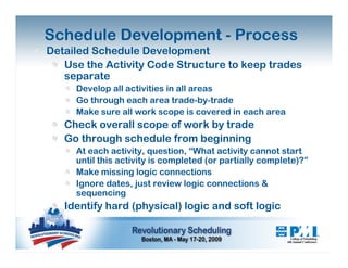 Schedule Development