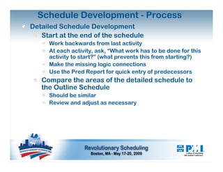 Schedule Development