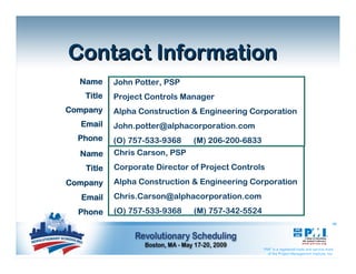 Schedule Development