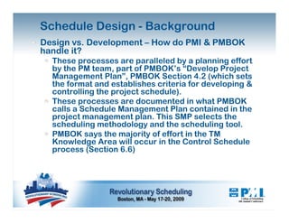 Schedule Development