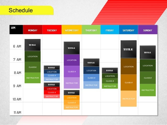 schedule in powerpoint