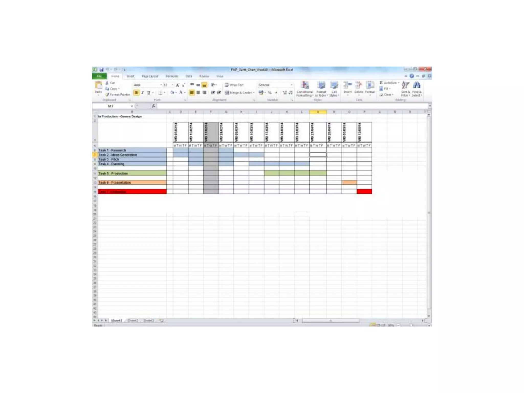 Schedule presentation7568