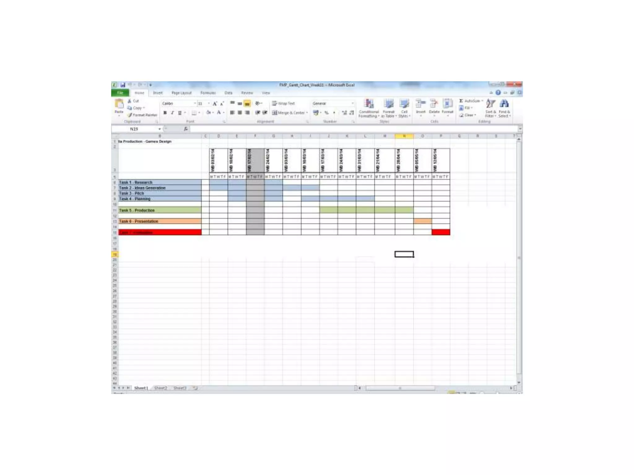 Schedule presentation7568