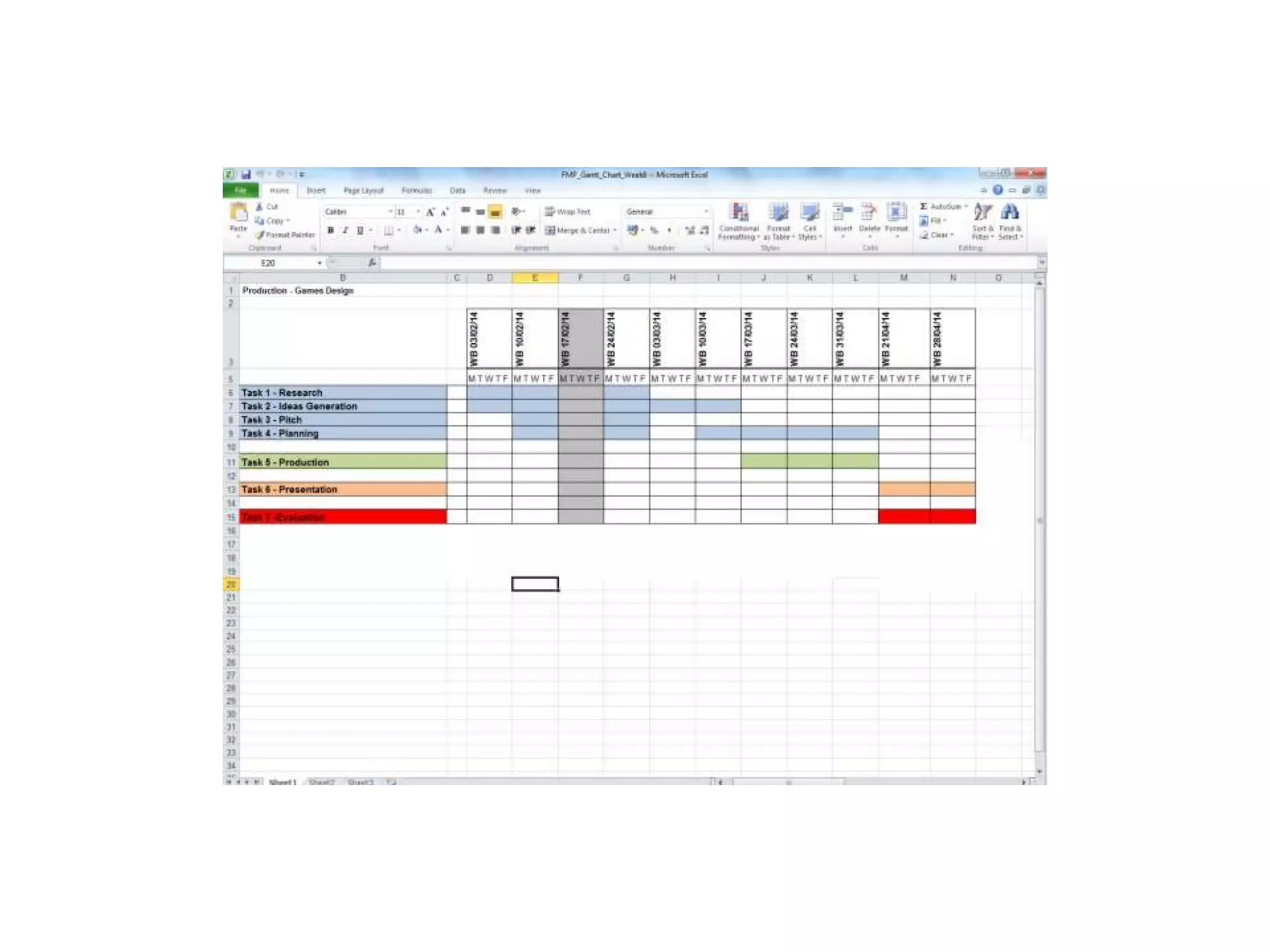 Schedule presentation7568