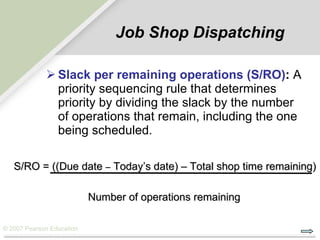 Slack Dispatch Rule Scheduling | PPT