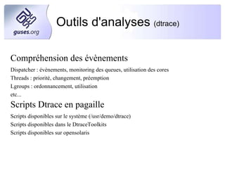 Algorithmes complexes mis en oeuvre (sélection, ordonnancement, etc...) Consommation des processus Consommation CPU 