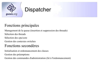 Classes d'ordonancement 