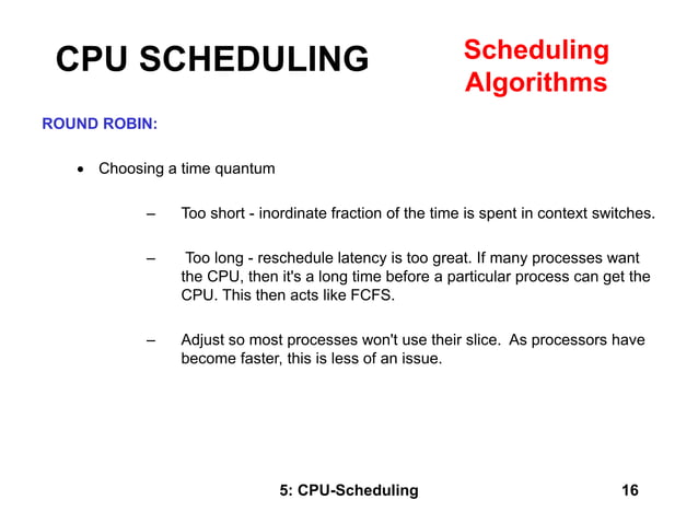 CPU scheduling in Operating System Explanation | PPT