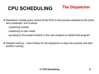 CPU scheduling in Operating System Explanation | PPT