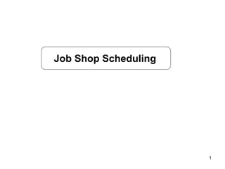 Job Shop Scheduling




                      1
 
