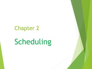 Chapter 2
Scheduling
 