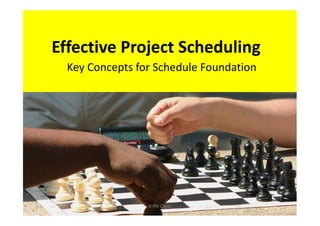Effective Project Scheduling
  Key Concepts for Schedule Foundation




                 © PM Clinic             1
 