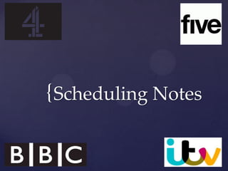 { Scheduling Notes

 