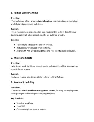Wave Scheduling Computer Example Advanced Scheduling Techniques for Project Managers – The Ultimate PMI ...