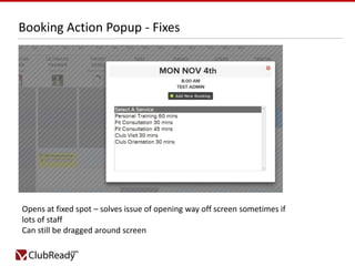 Booking Action Popup - Fixes

Opens at fixed spot – solves issue of opening way off screen sometimes if
lots of staff
Can still be dragged around screen

 