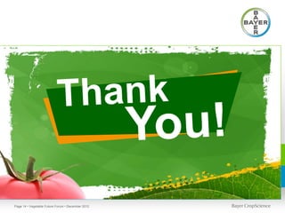 Page 14 • Vegetable Future Forum • December 2012
 