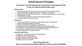 Game Studio Principles: A Case Study - GDC 2025 | PDF