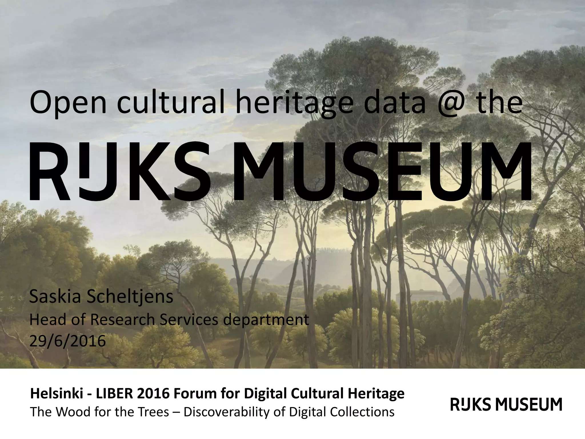 Open Cultural Heritage Data @ the Rijksmuseum | PDF