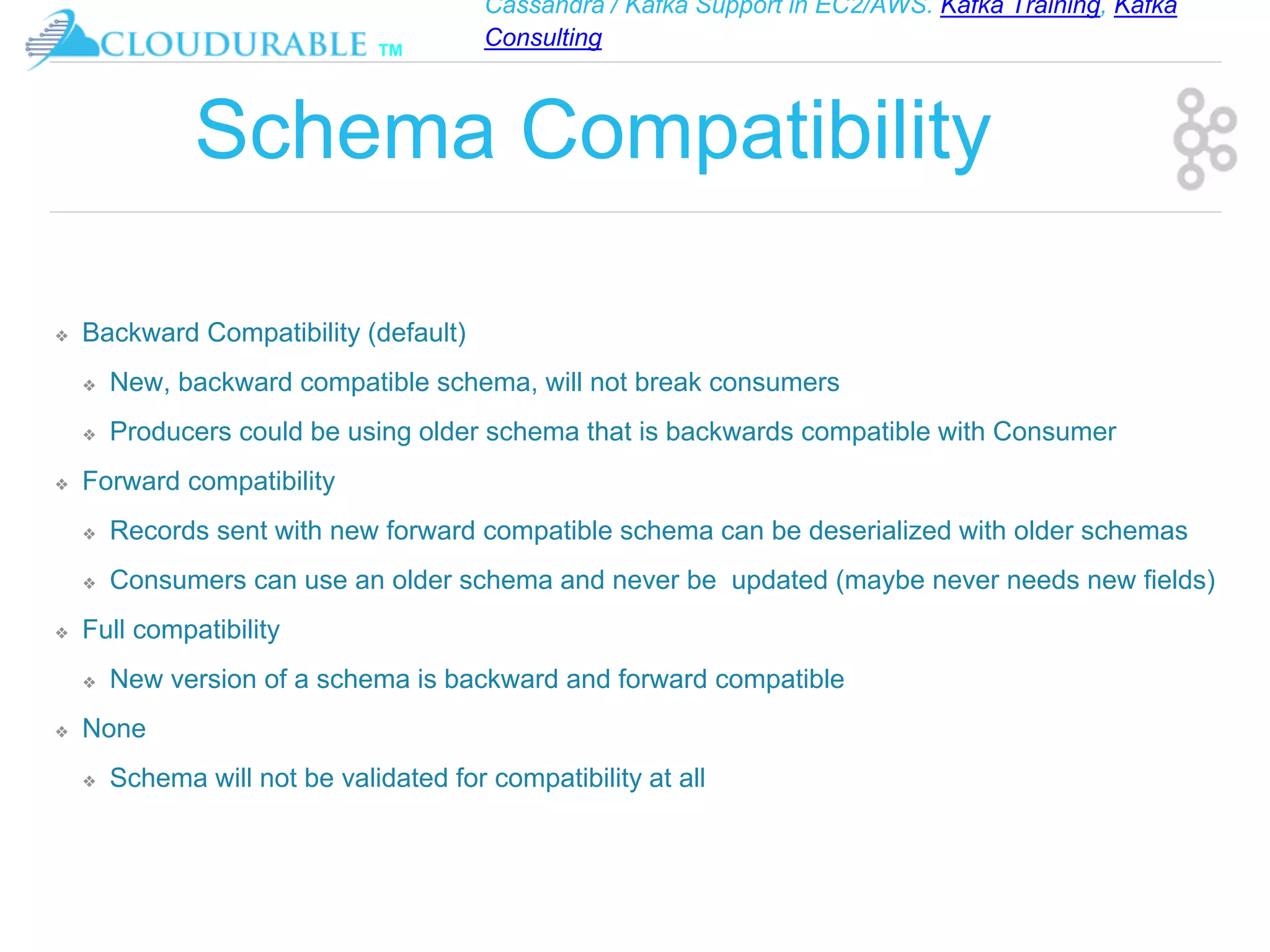 Forwards Compatible Kafka and Avro with Confluent Schema Registry | PPTX