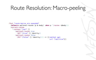 Route Resolution: Macro-peeling	

 