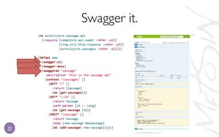 Swagger it.	

D
 