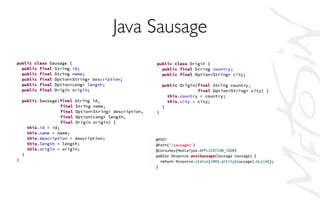 Java Sausage	

 